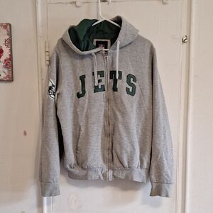 NFL Gray JETS zipper Hoodie